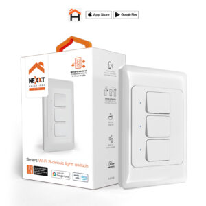 Interruptor de 3 circuitos inteligente con conexión Wi-Fi Nexxt Home